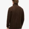 Vintage Jacob kabelgebreide trui met halve rits