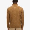 Vintage Jacob kabelgebreide trui met halve rits