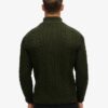 Vintage Jacob kabelgebreide trui met halve rits