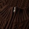 Vintage Jacob kabelgebreide trui met halve rits