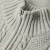 Vintage Jacob kabelgebreide trui met halve rits