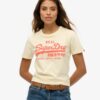 Vintage Logo Neon T-shirt met nauwsluitende pasvorm