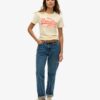 Vintage Logo Neon T-shirt met nauwsluitende pasvorm