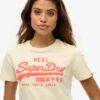 Vintage Logo Neon T-shirt met nauwsluitende pasvorm