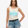 Vintage Logo Neon Tanktop met ronde hals