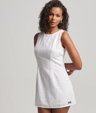 Vintage mini-jurk met borduursels