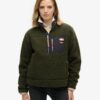 Vintage retro fleece trui met halve rits Vintage retro fleece trui met halve rits
