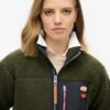 Vintage retro fleece trui met halve rits Vintage retro fleece trui met halve rits