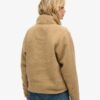 Vintage retro fleece trui met halve rits