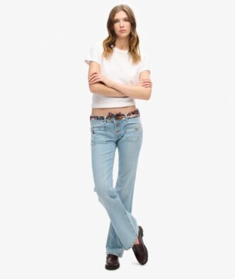 Vintage slim fit flare jeans van Organic Cotton