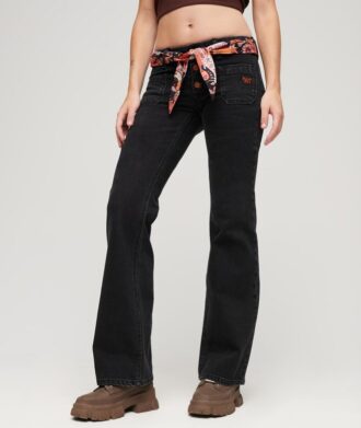Vintage slim fit flare jeans van Organic Cotton