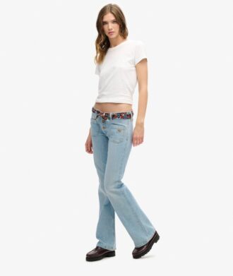 Vintage slim fit flare jeans van Organic Cotton