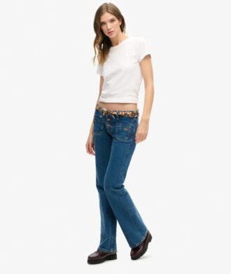 Vintage slim fit flare jeans van Organic Cotton
