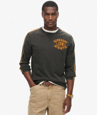 Vintage sportieve gestreepte top met lange mouwen