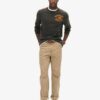 Vintage sportieve gestreepte top met lange mouwen