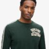 Vintage sportieve gestreepte top met lange mouwen