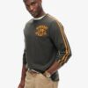 Vintage sportieve gestreepte top met lange mouwen