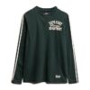 Vintage sportieve gestreepte top met lange mouwen