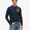 Vintage sportieve Henley-top met lange mouwen