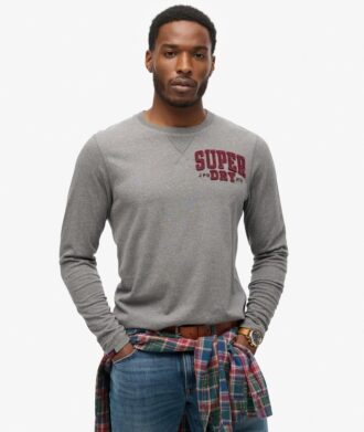 Vintage sportshirt met lange mouwen