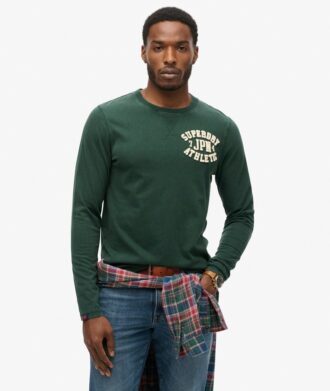 Vintage sportshirt met lange mouwen