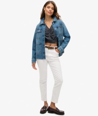 Vintage top met strik aan de voorkant