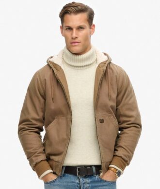 Vintage werkbomberjack met Hooded capuchon