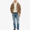 Vintage werkbomberjack met Hooded capuchon