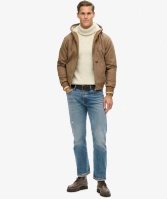 Vintage werkbomberjack met Hooded capuchon
