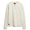 Wafelpatroon shirt met lange mouwen en halve knoopsluiting